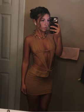 I AM GIA tan Club Dress